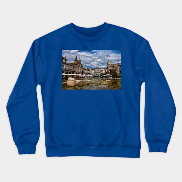 Portugal. Braga. Republic Square. Crewneck Sweatshirt by vadim19